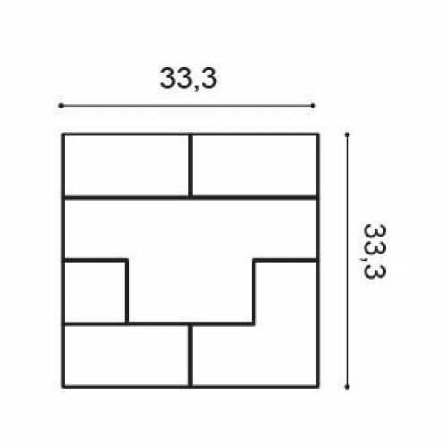 Фото Декоративная панель Orac decor из полиуретана Cubi W103 (333х25х333 мм)