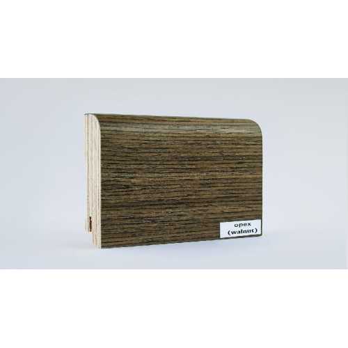 Фото Плинтус напольный шпонированный Finitura Орех (walnut), 83*19 мм