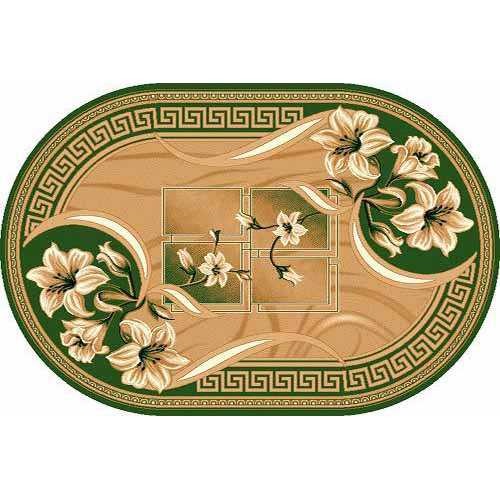 Фото Ковер Merinos Laguna d187 GREEN ОВАЛ 1,50*1,90 