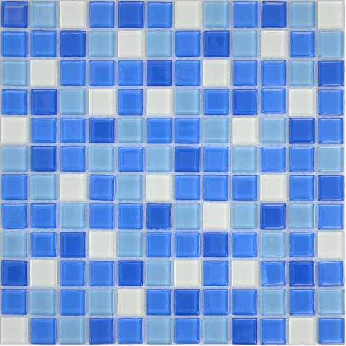 Фото Мозаика стеклянная Caramelle Acquarelle Iris 23х23 (298х298х4 мм)