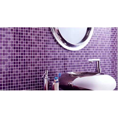 Фото Мозаика стеклянная Caramelle Acquarelle Viola 23х23 (298х298х4 мм)