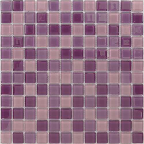 Фото Мозаика стеклянная Caramelle Acquarelle Viola 23х23 (298х298х4 мм)
