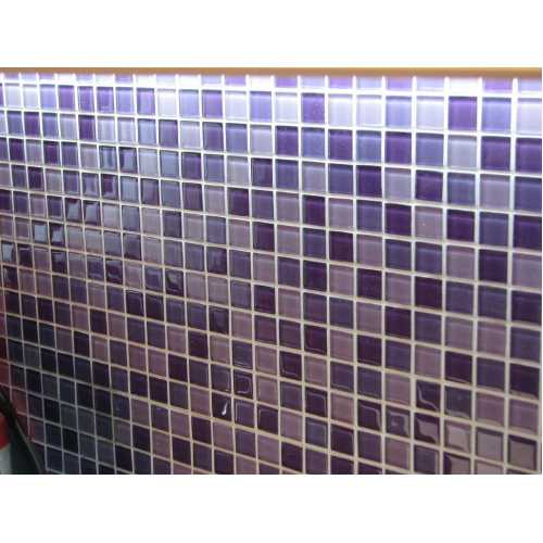 Фото Мозаика стеклянная Caramelle Acquarelle Viola 23х23 (298х298х4 мм)