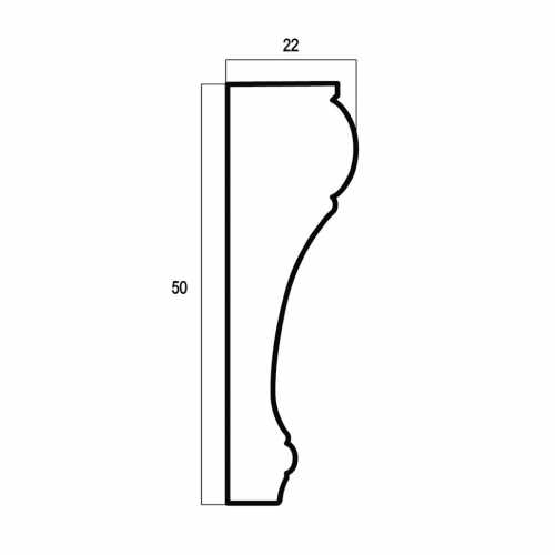 Фото Плинтус потолочный Cosca Антик 50 мм, Золото