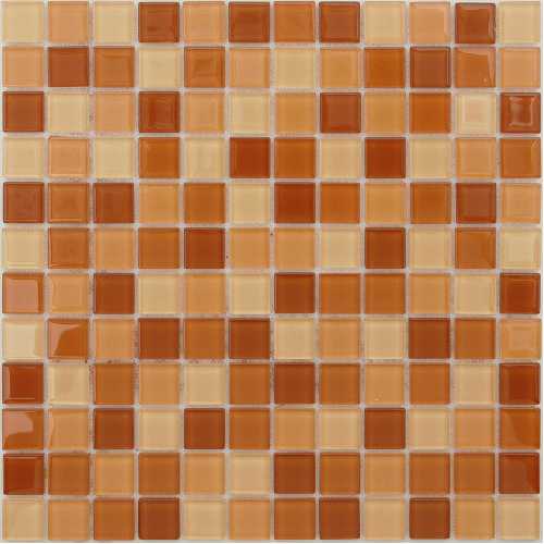 Фото Мозаика стеклянная Caramelle Acquarelle Habanero 23х23 (298х298х4 мм)