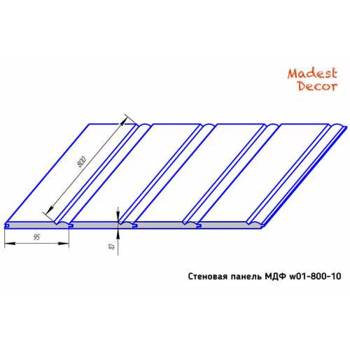 Фото Стеновые панели МДФ W01-800-12, по Ral