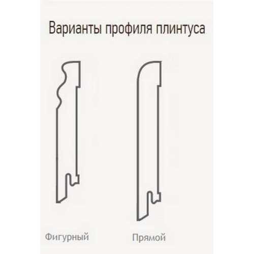 Фото Плинтус напольный шпонированный Finitura Дуб без покрытия, 120*30 мм (фигурный)
