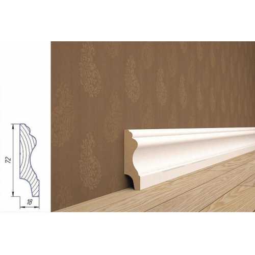 Фото Плинтус напольный МДФ Madest Decor модель 03-072-18 крашеный по RAL/NCS (72х18х2400 мм)