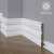 Белый плинтус напольный МДФ Madest Decor 24-120-18 крашеный (120х18х2400 мм)