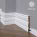 Маленькое фото Белый плинтус напольный МДФ Madest Decor 24-120-18 крашеный (120х18х2400 мм)