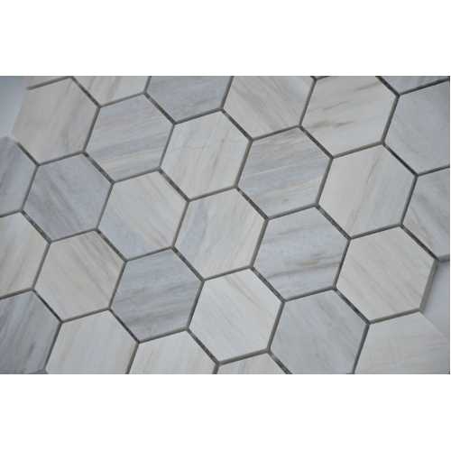 Фото Мозаика из натурального камня Caramelle Pietrine Hexagonal Nuvola rosato hex 40х23 (292х298х8 мм)