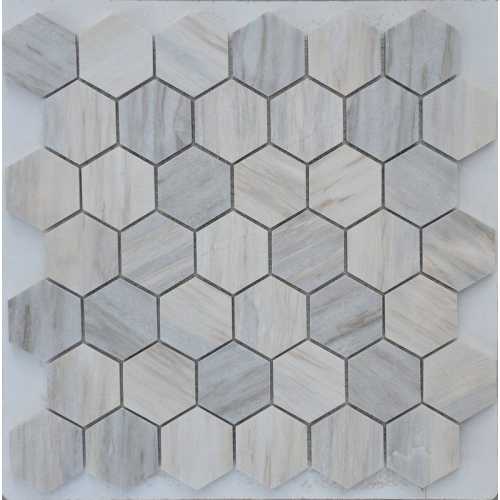 Фото Мозаика из натурального камня Caramelle Pietrine Hexagonal Nuvola rosato hex 40х23 (292х298х8 мм)