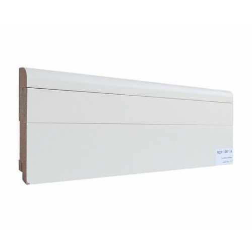 Фото Плинтус напольный под покраску Finitura Decor МДФ 100х16мм, вставка гладкая 8*30
